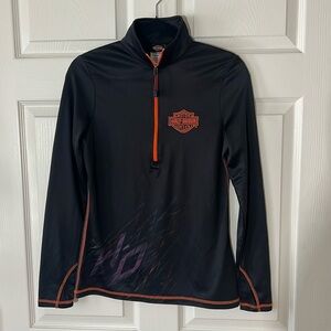 Harley Davidson New York Half‎ Zip Performance Long Sleeve, Sz Small